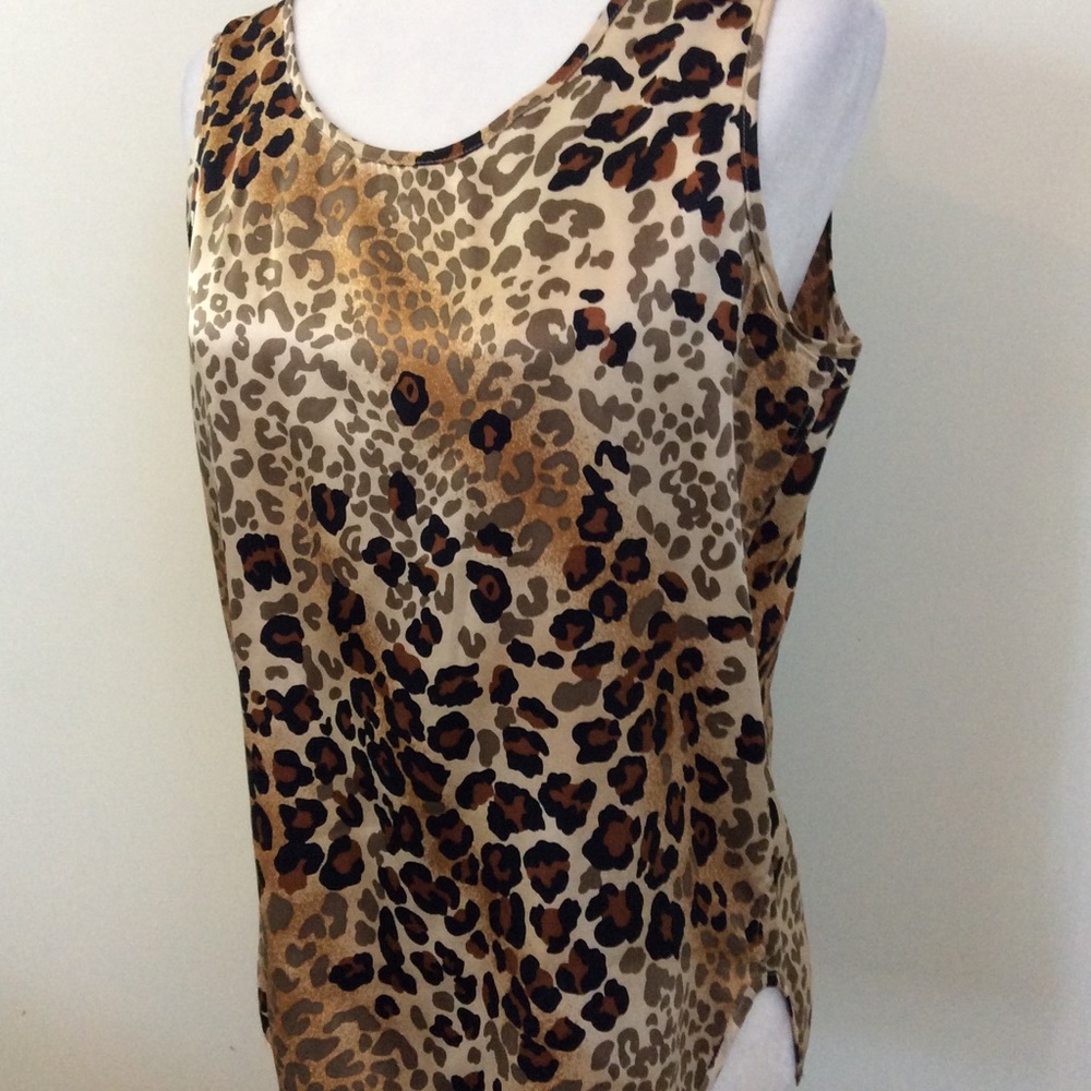 Cheetah Print Jacket & Cami Set Silk Quilted Sz S Dorman Mob Wife - Picture 3 of 10